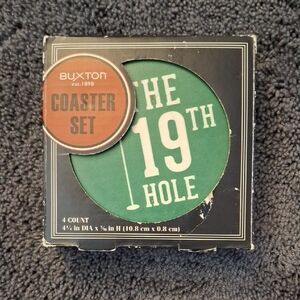 Buxton Green 'The 19th Hole' Coaster Set Of 4